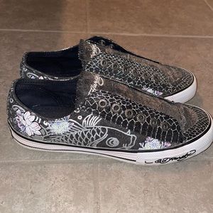 Vintage Y2K Ed Hardy Slip On Sneakers